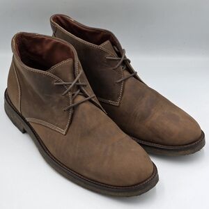 Johnston Murphy Copel Chukka Mens 10M Tan Brown Leather Memory Foam Ankle Boots